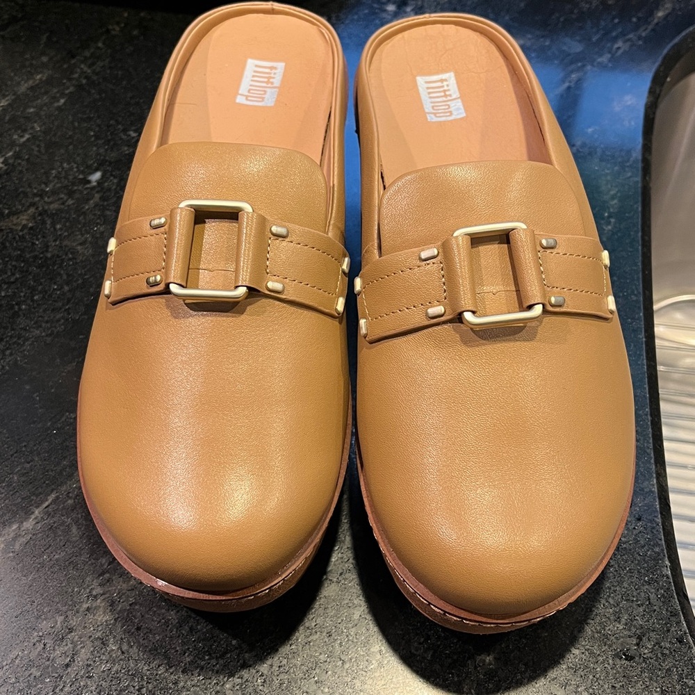 Fitflop Platform Mules sz 6. Light Tan - Picture 8 of 9